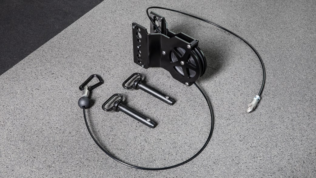 Cable pulley attachment outlet